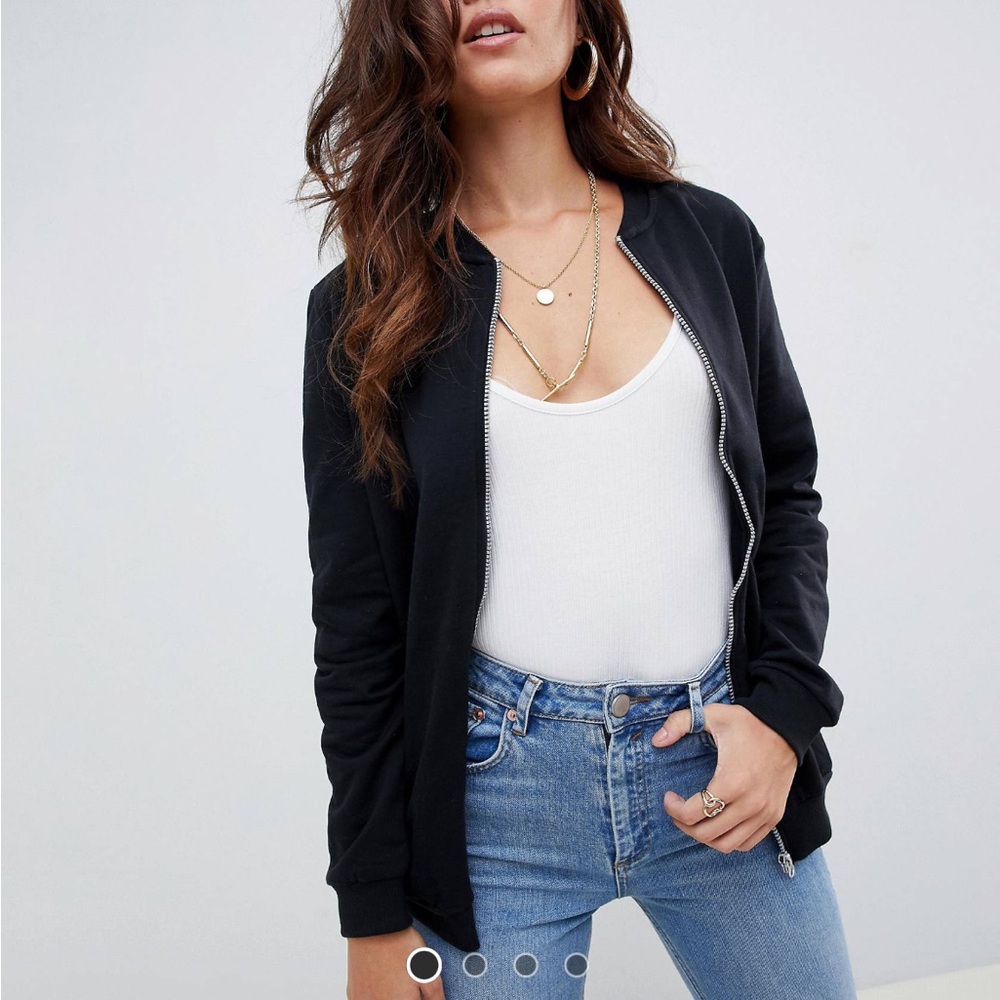 ASOS Black knit Bomber Jacket for Women 12